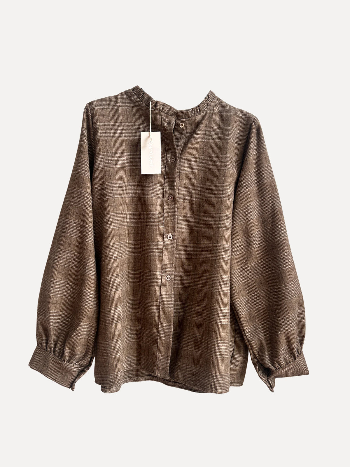 Sam Square Blouse - Dark brown