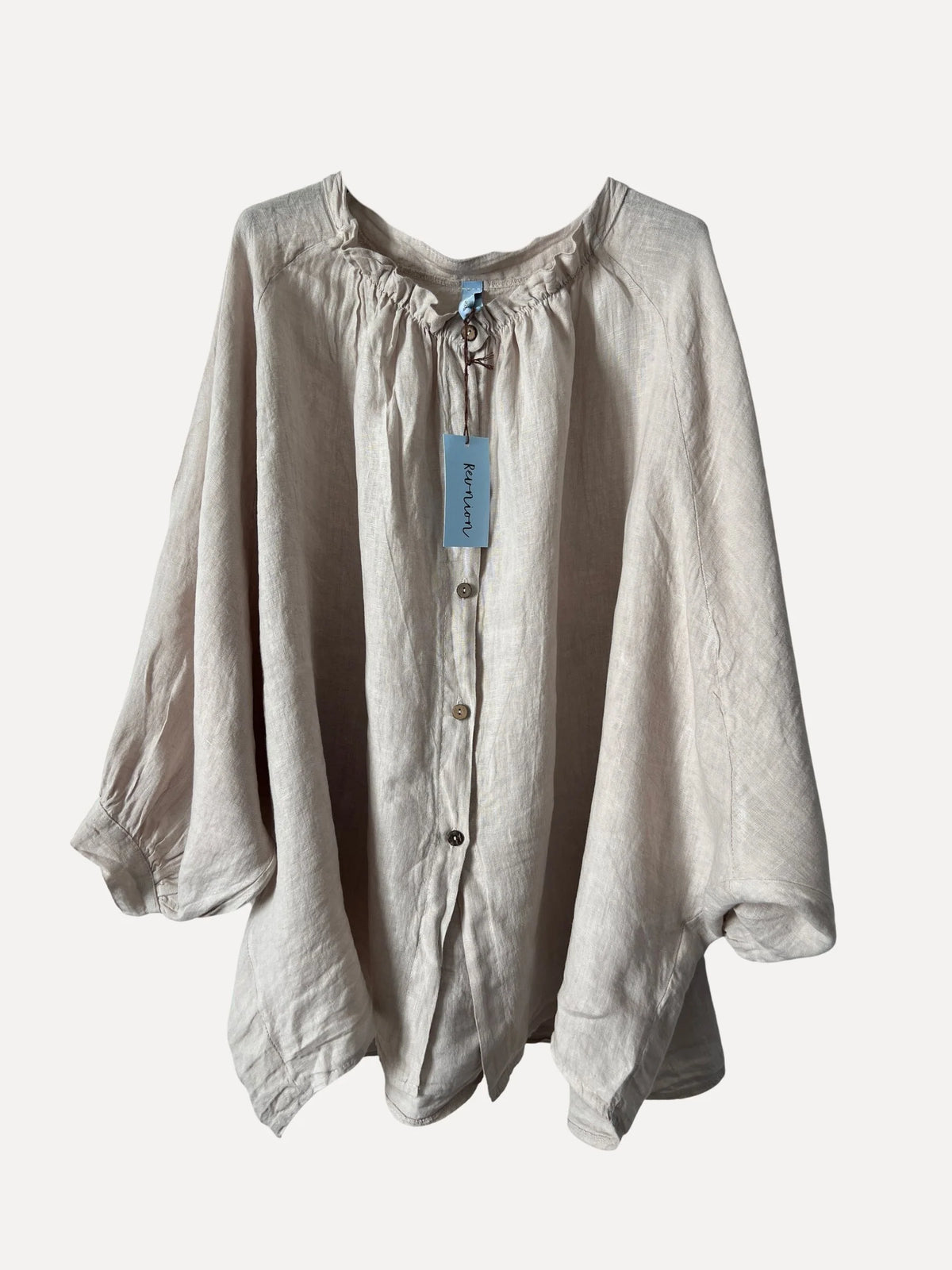 Smooth beige - blus i linne