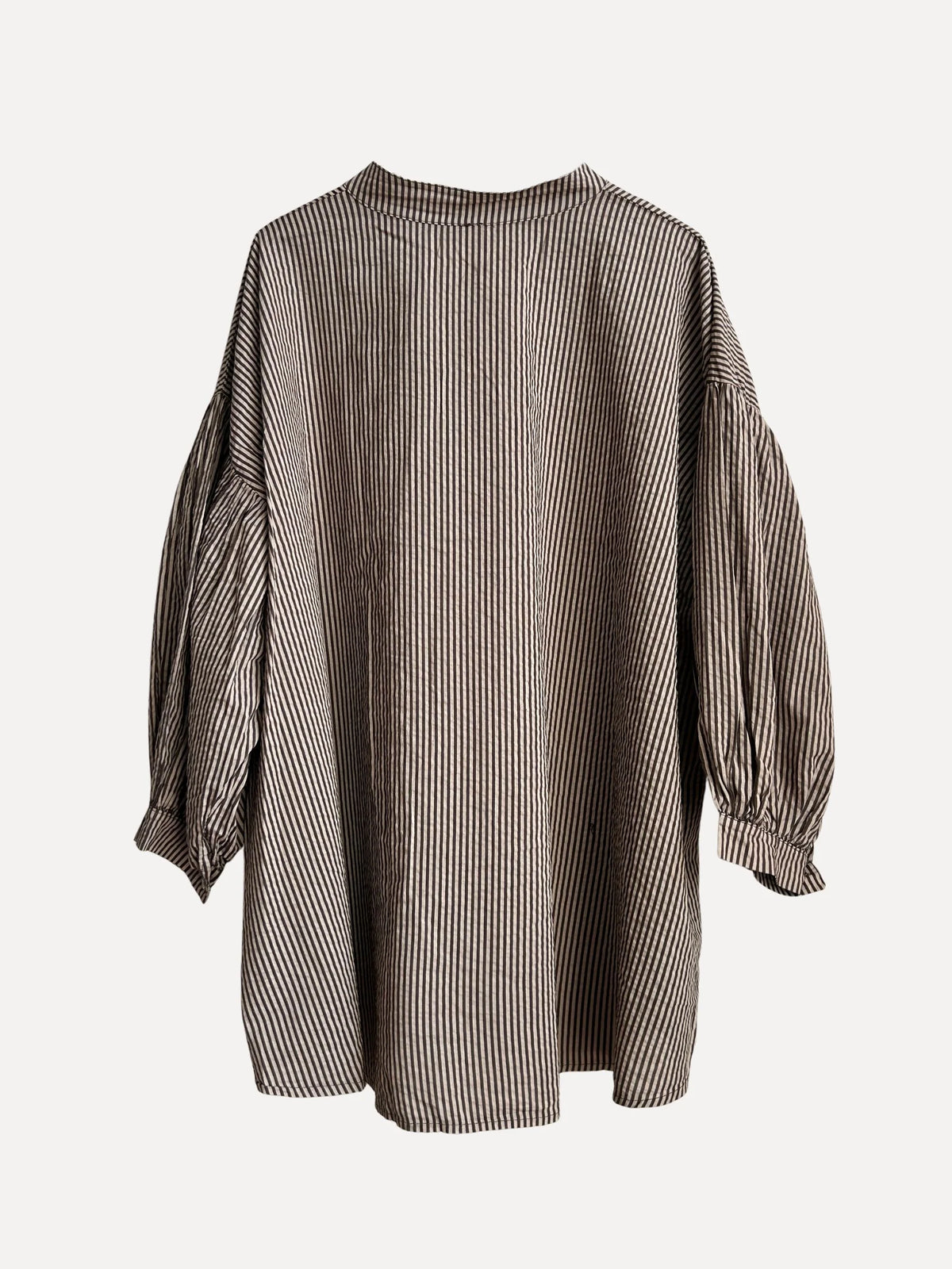 ALBA Striped Shirt - Espresso