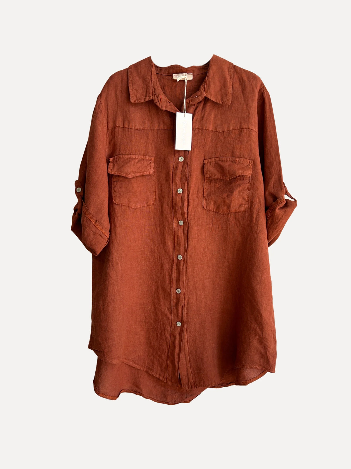 Favvo Linen Shirt - Rust