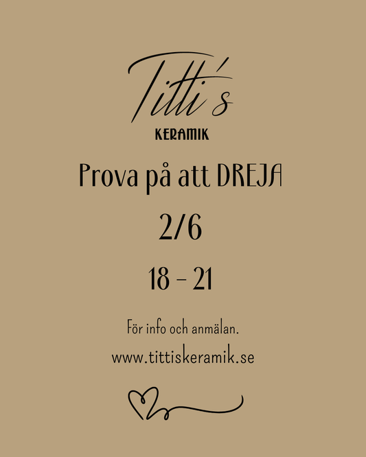 Prova-på att dreja 2/6 kl. 18:00-21:00
